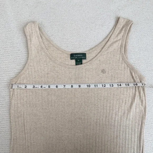 Ralph Lauren Cotton/Linen Ribbed Maxi Dress Size Medium - Picture 6 of 7